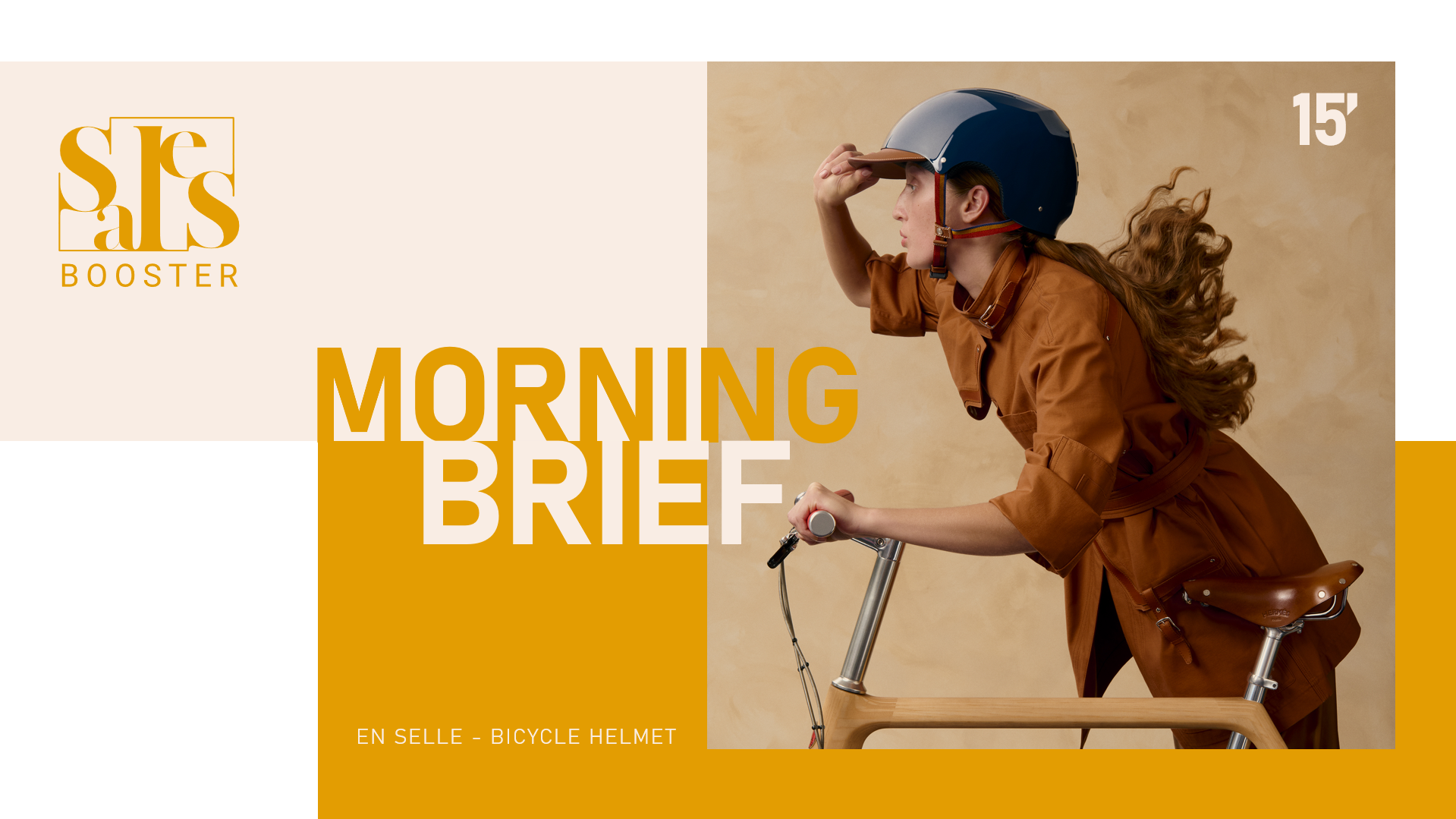 Slide Morning Brief du template PowerPoint conçu pour Hermès Sales Booster