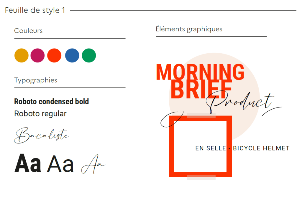 Première feuille de style proposée pour le template PowerPoint Hermès