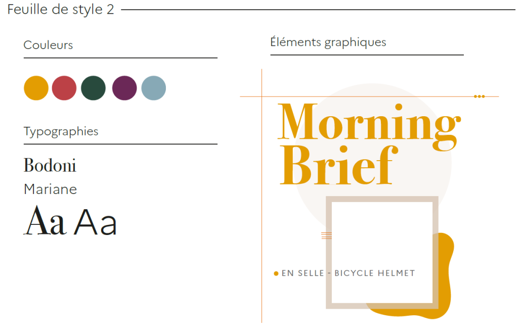 Deuxième feuille de style proposée pour le template PowerPoint Hermès